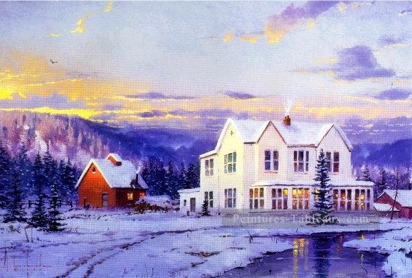 yx023jE impressionnisme neige paysage Peintures à l'huile